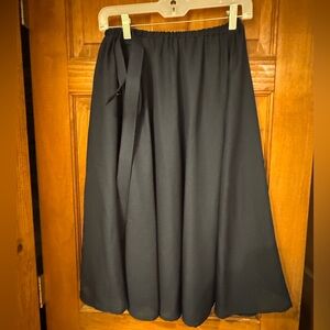 Elegant Navy Women's Sheer Flowing Skirt